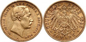 Germany, Mecklenburg-Schwerin, Friedrich Franz III, 10 Mark 1890 A, Berlin
