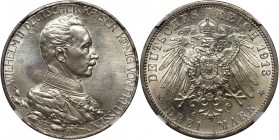 Germany, Prussia, Wilhelm II, 3 Mark 1913 A, Berlin, 25th Anniversary of the Reign