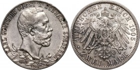 Germany, Schwarzburg-Sondershausen, Karl Günther, 2 Mark 1905, Berlin
