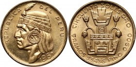 Peru, 50 Soles 1967, Indian head