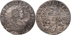 Russia, Elizabeth I, Coins for Prussia, 6 Groschen 1762, Konigsberg