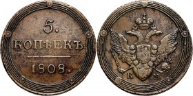 Russia, Alexander I, 5 Kopecks 1808 KM, Suzun