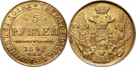 Russia, Nicholas I, 5 Roubles 1842 СПБ АЧ, St. Petersburg