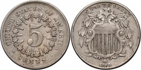 USA, 5 Cents (Nickel) 1866, Shield