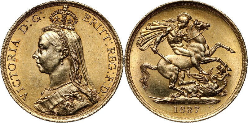 Great Britain, Victoria, 2 Pounds 1887, London Gold 15,99 g. Złoto 15,99 g. Ładn...