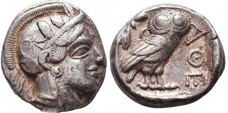 ATTICA. Athens. Circa 454-404 BC.AR Tetradrachm

Obverse : Helmeted head of At...