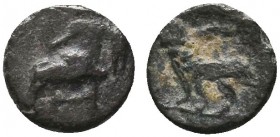 Greek Obol, Ca. 350-300 BC. AR

Condition: Very Fine

Weight: 0.2 gr
Diameter: 7.2 mm