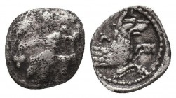 Greek Obol, Ca. 350-300 BC. AR

Condition: Very Fine

Weight: 0.5 gr
Diameter: 10.6 mm