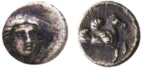 Greek Obol, Ca. 350-300 BC. AR

Condition: Very Fine

Weight: 0.4 gr
Diameter: 6.9 mm