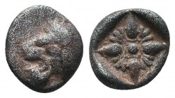 Greek Obol, Ca. 350-300 BC. AR

Condition: Very Fine

Weight: 0.8 gr
Diameter: 9.9 mm