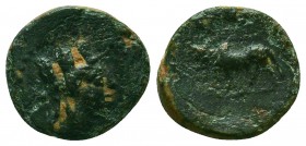 Greek Coins. Ae (1st century BC).

Condition: Very Fine

Weight: 1.5 gr
Diameter: 13.9 mm
