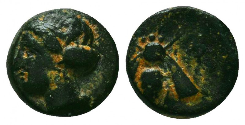IONIA. Ephesos. Ae (Circa 202-133 BC). 

Condition: Very Fine

Weight: 1.2 g...