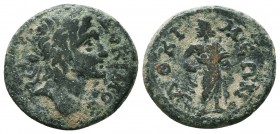 Phrygia. Dokimeion . Pseudo-autonomous issue 3rd cenntury AD. Bronze Æ. ΔΟΚΙΜΟC, laureate head of Dokimos right / ΔΟΚΙΜΕΩΝ, Asklepios standing facing,...