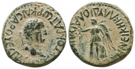 LYCAONIA. Laodicea Catacecaumene (as Claudiolaodicea Combusta). Vespasian, 69-79. . ΑΥΤΟΚΡΑΤΩΡ ΚΑΙΣΑΡ ΟΥΕΣΠΑΣΙΑΝΟΣ Laureate head of Vespasian to right...