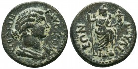 Faustina II (Augusta), Iulia, Phrygia (conventus of Synnada)
Denomination: R1 Issue: Reign of Antoninus Pius or Marcus Aurelius (147-176)
Obverse: Φ...