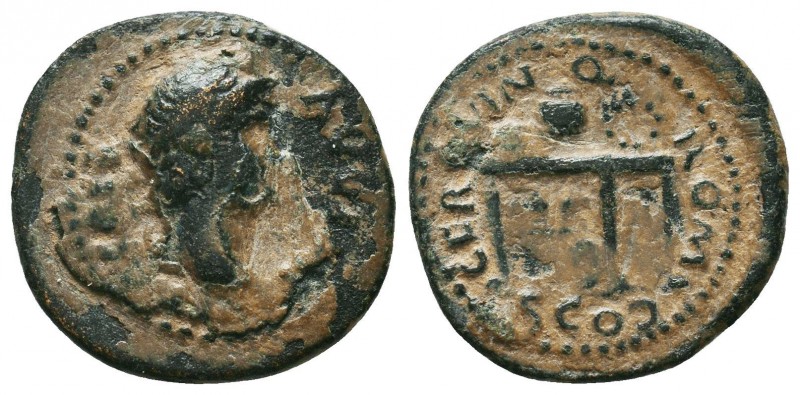 Domitian. A.D. 81-96. AE semis

Condition: Very Fine

Weight: 3.3 gr
Diamet...