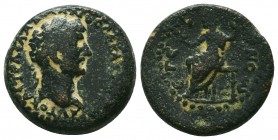 CAPPADOCIA. Tyana. Trajan 98-117 AE.
laureate and cuirassed bust of Trajan, with paludamentum, seen from rear.
Rev: Tyche seated l., holding ears of...
