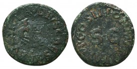 CLAUDIUS 41-54. AE-Quadrans

Condition: Very Fine

Weight: 2.4 gr
Diameter: 17.2 mm