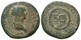 Trajan. A.D. 98-117. AE semis

Condition: Very Fine

Weight: 8.7 gr
Diameter: 24.3 mm