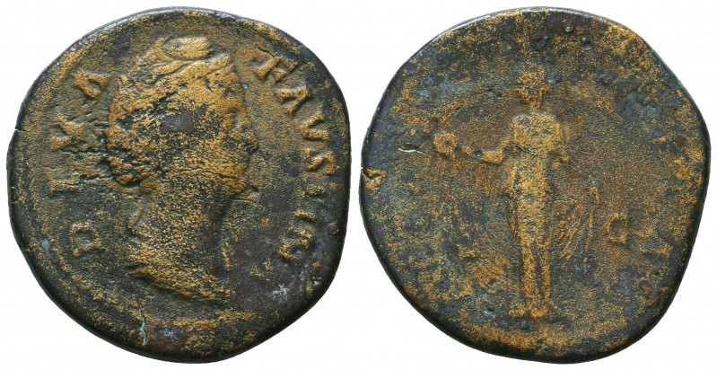 Diva Faustina I (+141 AD). Under Antoninus Pius. AE Sestertius 

Condition: Ve...