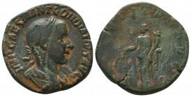 Gordian III Æ Sestertius. Rome, AD 240. 

Condition: Very Fine

Weight: 16.9 gr
Diameter: 29.4 mm