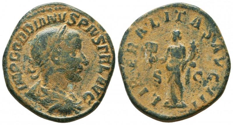 Gordian III Æ Sestertius. Rome, AD 240. 

Condition: Very Fine

Weight: 21.2...