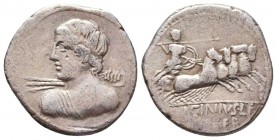 C. Licinius Macer (84 BC) Denarius

Condition: Very Fine

Weight: 3.8 gr
Diameter: 19.8 mm