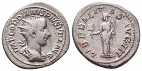 Gordianus III Pius (238-244 AD). AR Antoninianus

Condition: Very Fine

Weight: 5.4 gr
Diameter: 22.8 mm