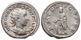 Gordianus III Pius (238-244 AD). AR Antoninianus

Condition: Very Fine

Weight: 3.8 gr
Diameter: 21.3 mm