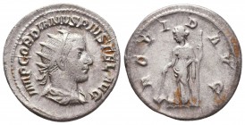 Gordianus III Pius (238-244 AD). AR Antoninianus

Condition: Very Fine

Weight: 4.0 gr
Diameter: 21.7 mm