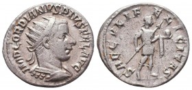 Gordianus III Pius (238-244 AD). AR Antoninianus

Condition: Very Fine

Weight: 4.9 gr
Diameter: 21.5 mm