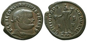 Constantius I, as Caesar (293-305 AD). AE Follis

Condition: Very Fine

Weight: 10.2 gr
Diameter: 26 mm