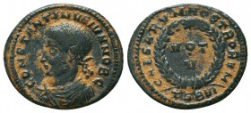 Constantinus II . AE Follis 326-328 AD.

Condition: Very Fine

Weight: 2.6 gr
Diameter: 20 mm