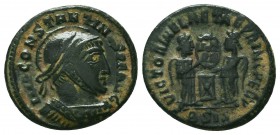 Constantinus II . AE Follis 326-328 AD.

Condition: Very Fine

Weight: 2.9 gr
Diameter: 18 mm