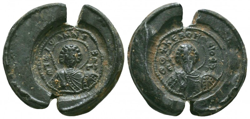Byzantine lead seal of military officer Ioannes
(ca 11th cent.).

Obverse: Bu...