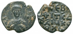 Byzantine Lead Seals, 7th - 13th Centuries

Condition: Very Fine

Weight: 4.7 gr
Diameter: 19 mm