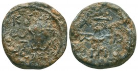 Byzantine Lead Seals, 7th - 13th Centuries

Condition: Very Fine

Weight: 19.1 gr
Diameter: 25 mm