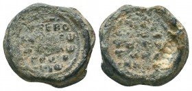 Byzantine Lead Seals, 7th - 13th Centuries

Condition: Very Fine

Weight: 6.7 gr
Diameter: 17 mm