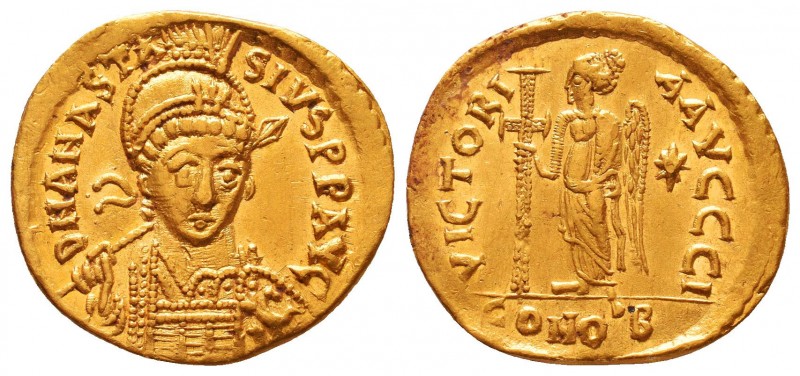 Anastasius I (491-518 AD). AV Solidus 

Condition: Very Fine

Weight: 4.1 gr...