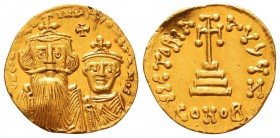 Constans II (642-668). AV Solidus 

Condition: Very Fine

Weight: 4.2 gr
Diameter: 19 mm