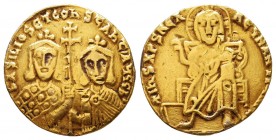 Basil I the Macedonian, with Constantine, 867-886. Solidus 

Condition: Very Fine

Weight: 4.2 gr
Diameter: 19 mm