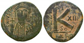 Byzantine Coins Ae, Justinian I. AE Follis, 527-565 AD.

Condition: Very Fine

Weight: 9.7 gr
Diameter: 27 mm