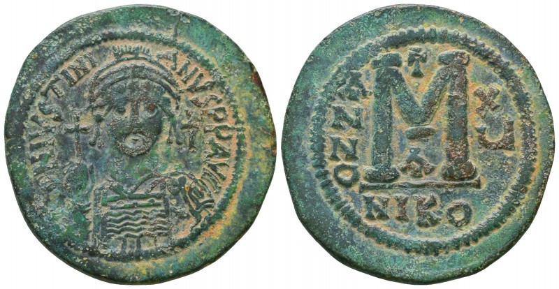 Byzantine Coins Ae, Justinian I. AE Follis, 527-565 AD.

Condition: Very Fine...