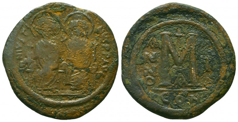 Byzantine Coins Ae, Justin II, with Sophia. 565-578. Æ Follis 

Condition: Ver...