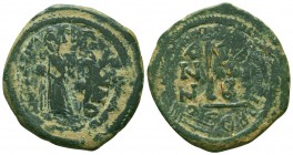Byzantine Coins Ae, Justin II, with Sophia. 565-578. Æ Follis 

Condition: Very Fine

Weight: 10.7 gr
Diameter: 32 mm