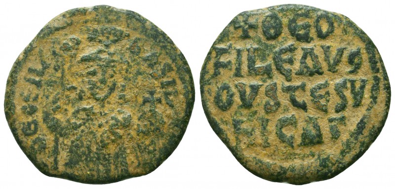 Byzantine Coins Ae,

Condition: Very Fine

Weight: 7.8 gr
Diameter: 26 mm