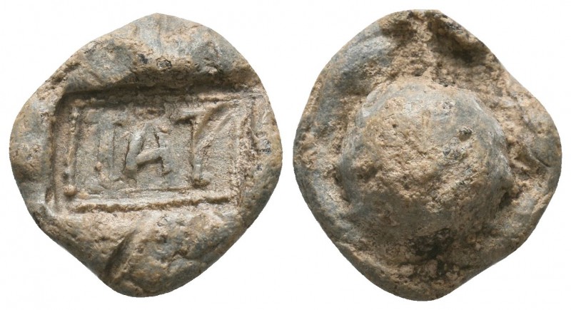 Ancient Lead Seal ,

Condition: Very Fine

Weight: 5.2 gr
Diameter: 17 mm