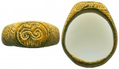 Ancient Roman Ring - 1st - 3rd C. AD.

Condition: Very Fine

Weight: 7.9 gr
Diameter: 23 mm