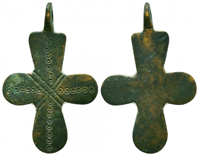 Byzantine Cross Pendant, 

Condition: Very Fine

Weight: 3.5 gr
Diameter: 2...