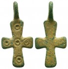Byzantine Cross Pendant, 

Condition: Very Fine

Weight: 5.1 gr
Diameter: 27 mm
